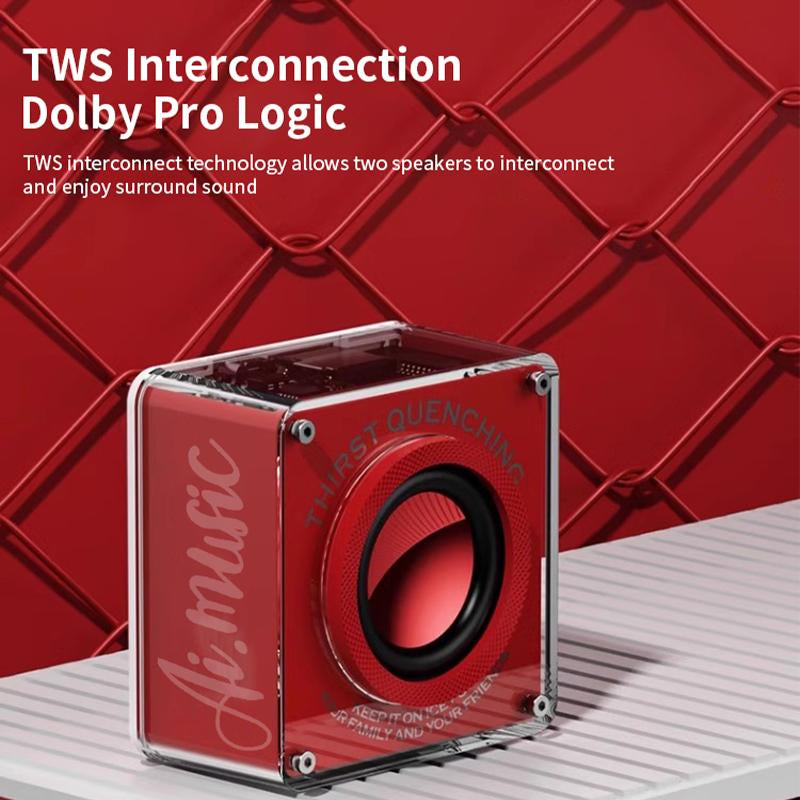 A88 TWS Bluetooth Speaker with Stereo Pairing & Immersive Sound, Loud Portable Wireless Speaker for True 360° Surround Sound at Home, Parties Usb Resonance Subwoofer Active Audio Charger Micr Affordable Drive Smart Family Fuzi Pop Lasting Boombox System